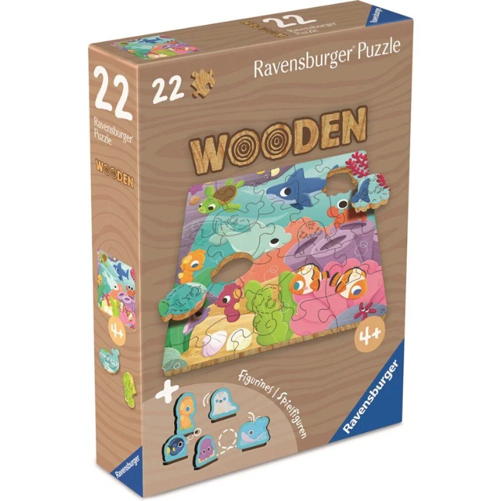 Wooden Puzzles Kids - Farbenspiel Der Meere (22 Teile)