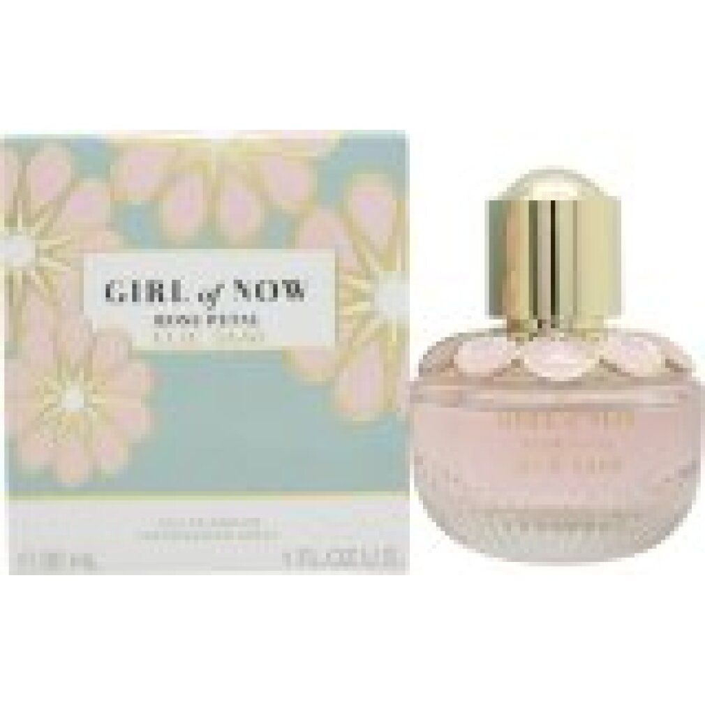 Elie Saab Girl of Now Rose Petal Eau de Parfum 30ml Flakon und Geschenkbox.