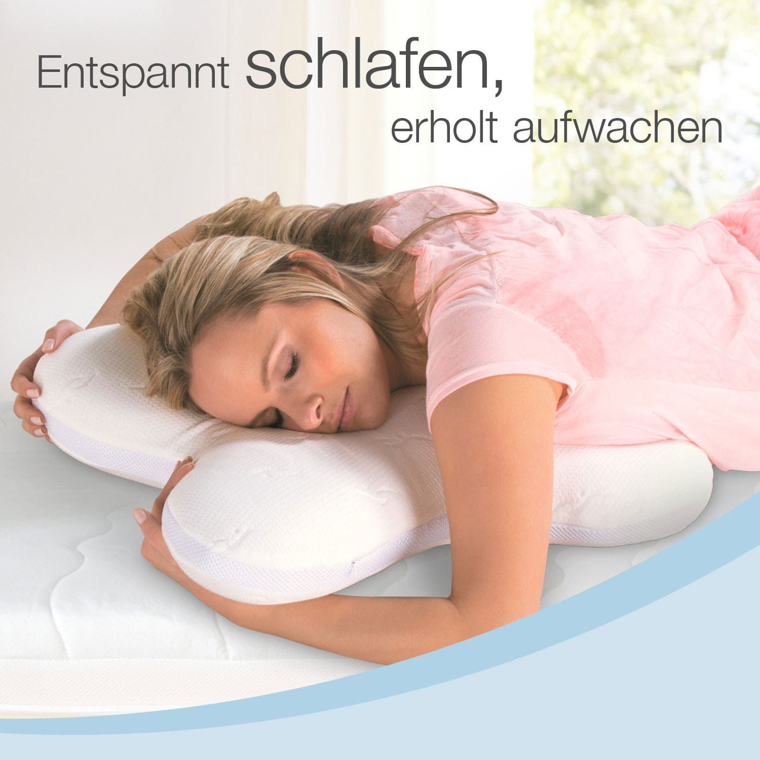 ELONEO Schlafkissen Visko-Schmetterlingskissen, körperangepasste Form, 52x12x62cm, waschbarer Bezug