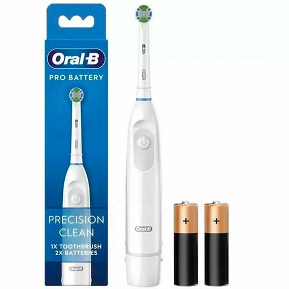ORAL-B Pro Battery Precision Clean, batteriebetriebene Elektrische Zahnbürste Weiß