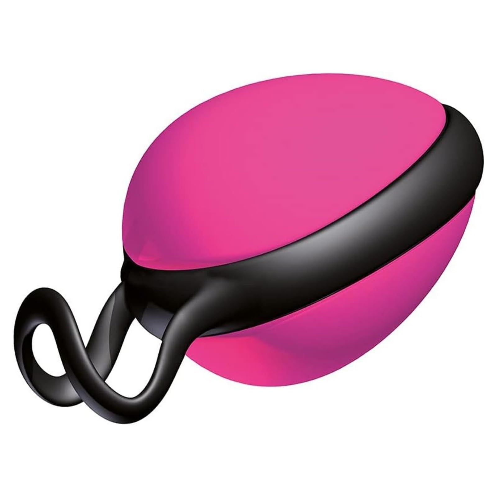 Eine rosa JOYDIVISION Joyballs Secret Single mit schwarzem Band und Rückholschleife.