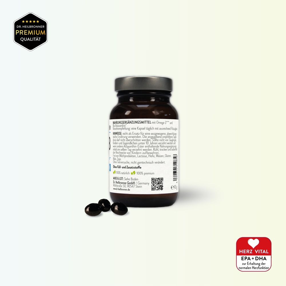 OMEGA 3 + Astaxanthin + Vitamin A + E Kapseln