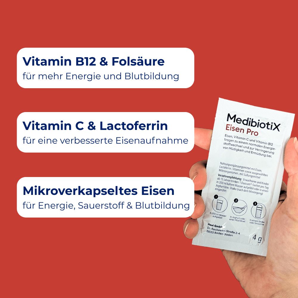 MedibiotiX Eisen Pro - Bessere Eisen-Aufnahme, gute Verträglichkeit & kein metallischer Geschmack