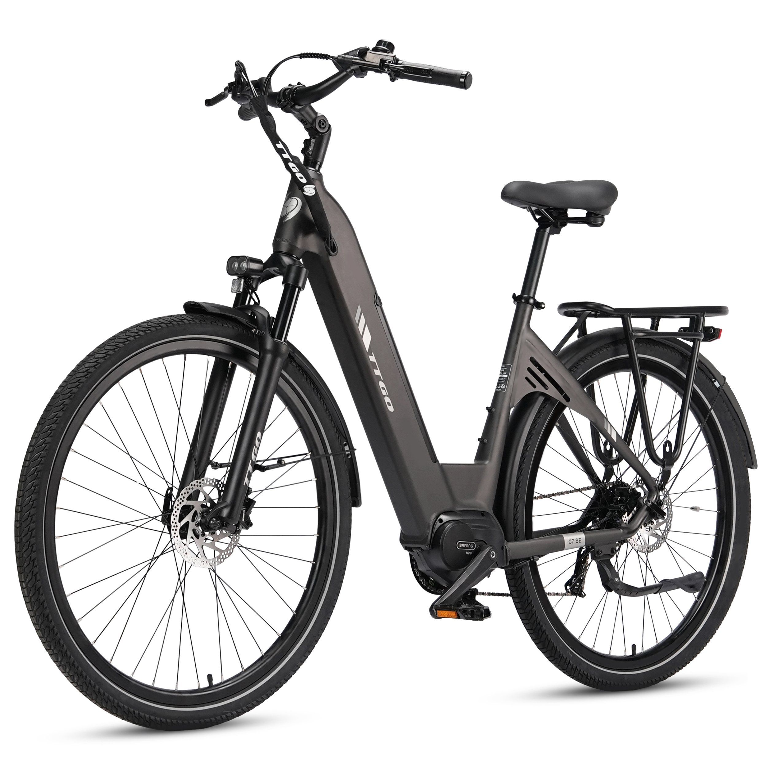 TTGO C7 SE E-Bike, 36V 18Ah E-Bike mit großer Reichweite und Bafang-Mittelmotor