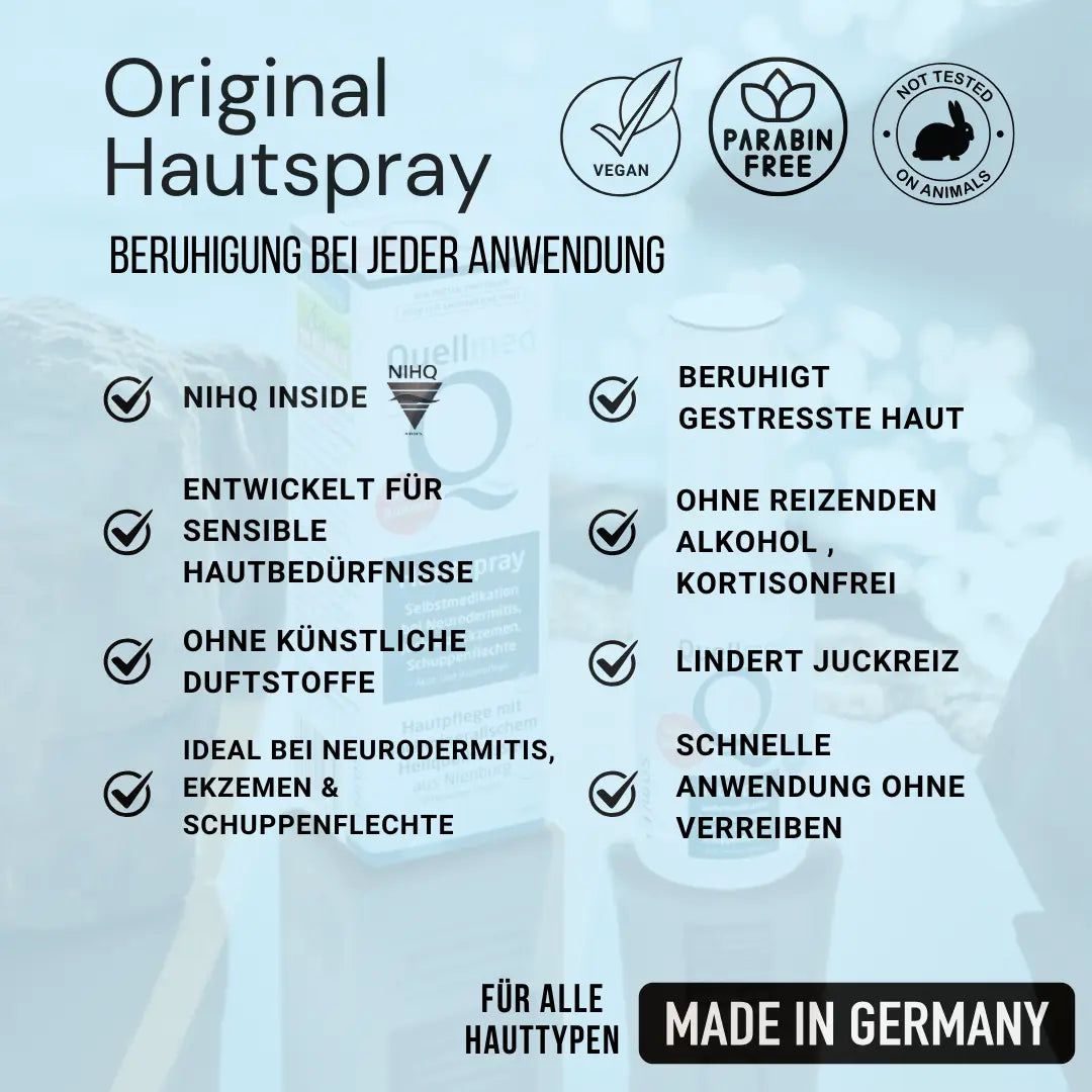 Quellmed Hautspray – Beruhigung und Feuchtigkeit für empfindliche Haut mit Heilquellwasser (50 ml)