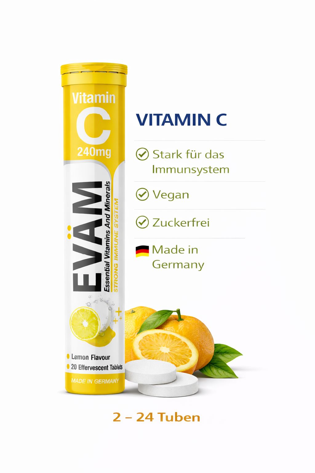EVÄM Vitamin C Brausetabletten - 5 Set