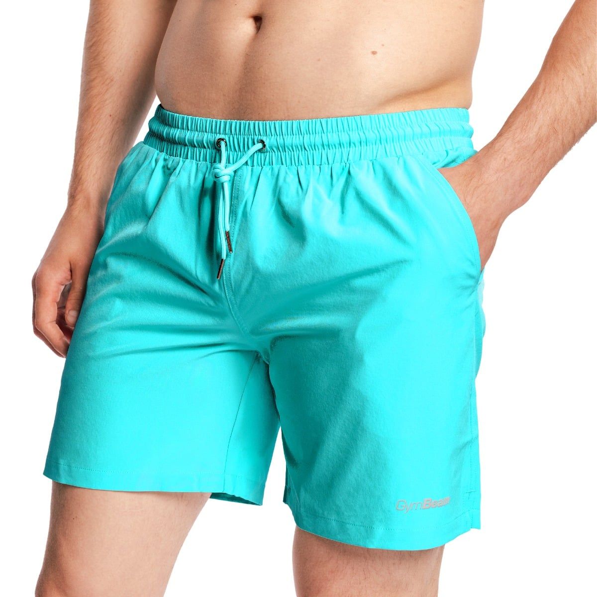 GymBeam Badeshorts Herren mit Kordelzug und Taschen Modell Lagoon