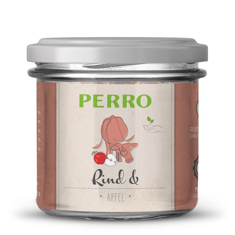 PERRO Geniesser Glas Katze SET Rind & Apfel