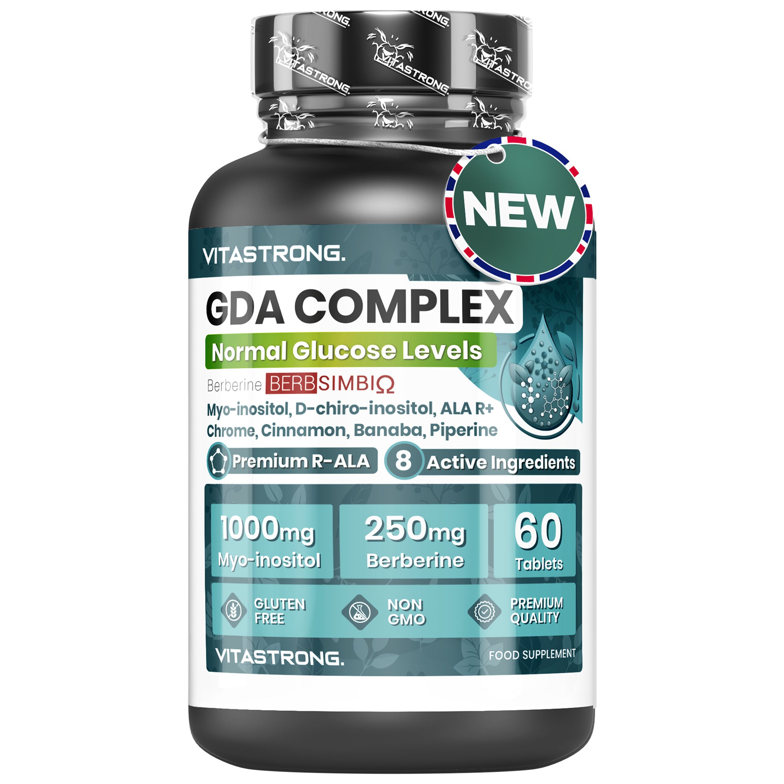 Vitastrong GDA Complesso - 60 Compresse, Supporto per il Glucosio