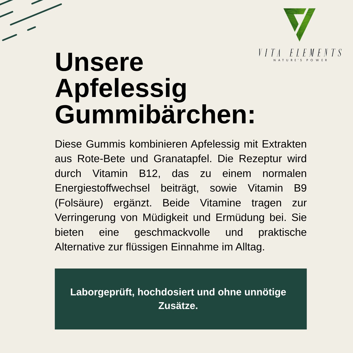 Vita Elements Apfelessig Gummibärchen