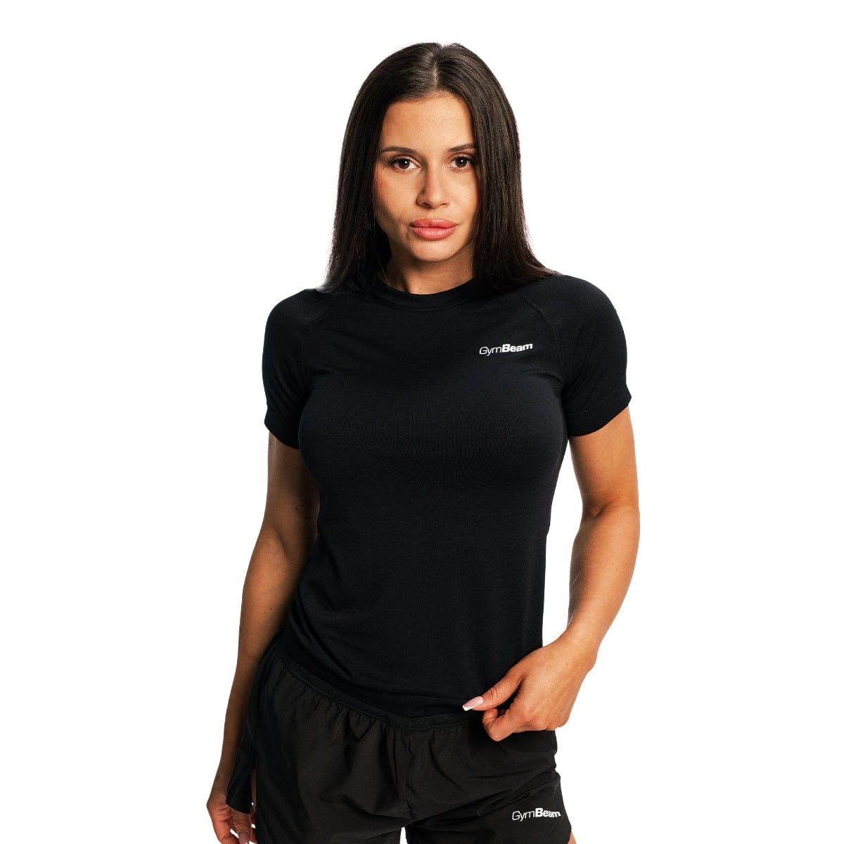 GymBeam T-Shirt Damen mit regulärer Passform, Kurzarm, Pulse X Schwarz