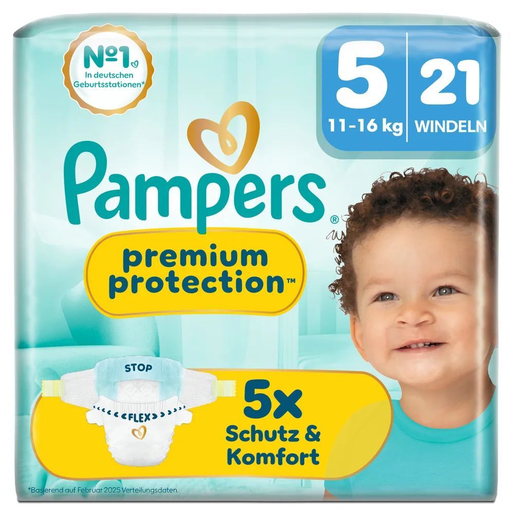 Pampers Premium Protection Gr.5 Junior 11-16kg Windeln Singlepack 21 St