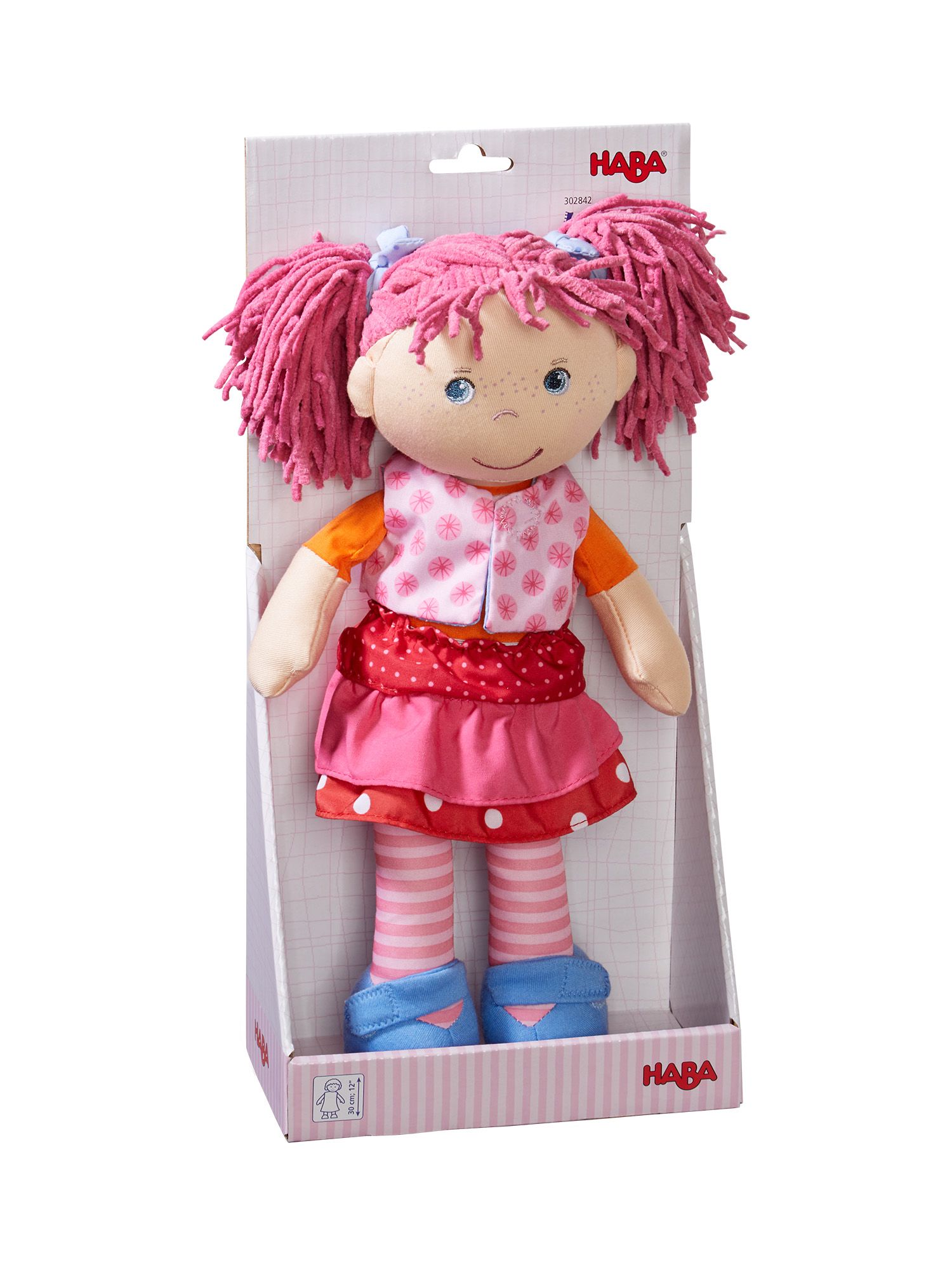 HABA Stoffpuppe Puppe Lilli-Lou, 30 cm