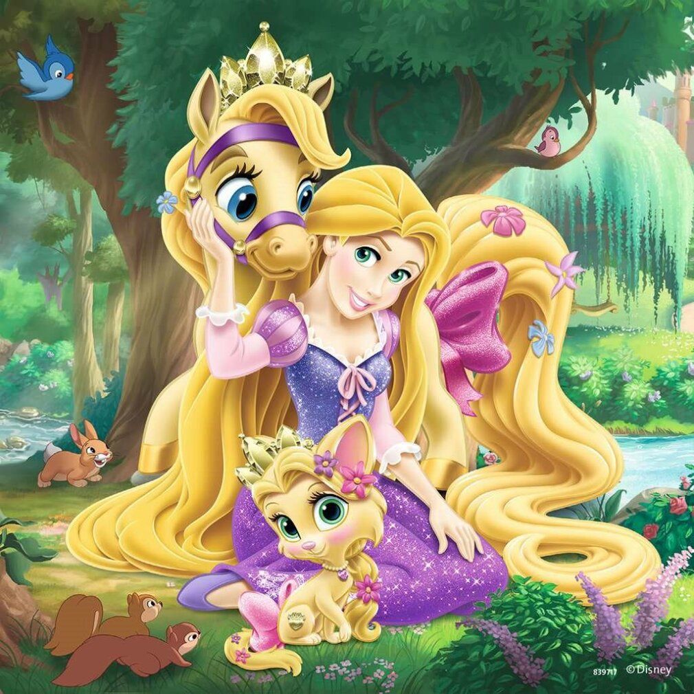 ravensburger Puzzle Disney-Prinzessinnen und ihre Haustiere 3x49 Teile