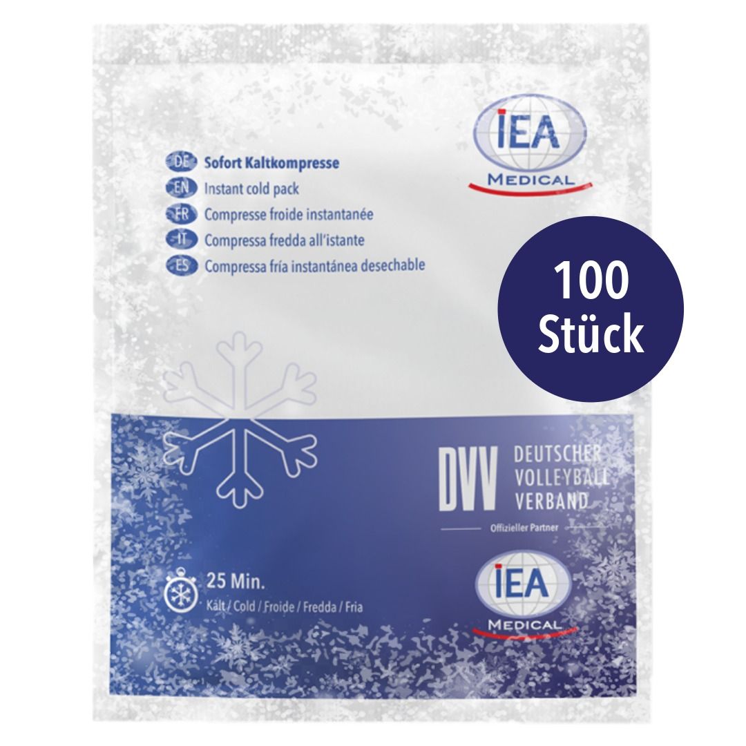 IEA Medical Kältekompresse, 100 Stück. Sofort Kaltpack, 25 Min. Kühlwirkung.