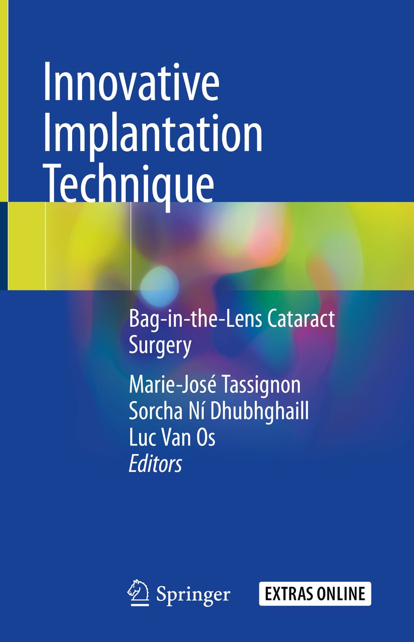 Buchcover: "Innovative Implantation Technique". Titel, Autoren und Springer-Logo sind sichtbar. Hintergrund in Blau und Gelb.