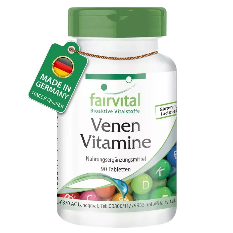 Fairvital | Venen Vitamine mit Zink; Magnesium uvm. - für Zellschutz; Zellteilung 90