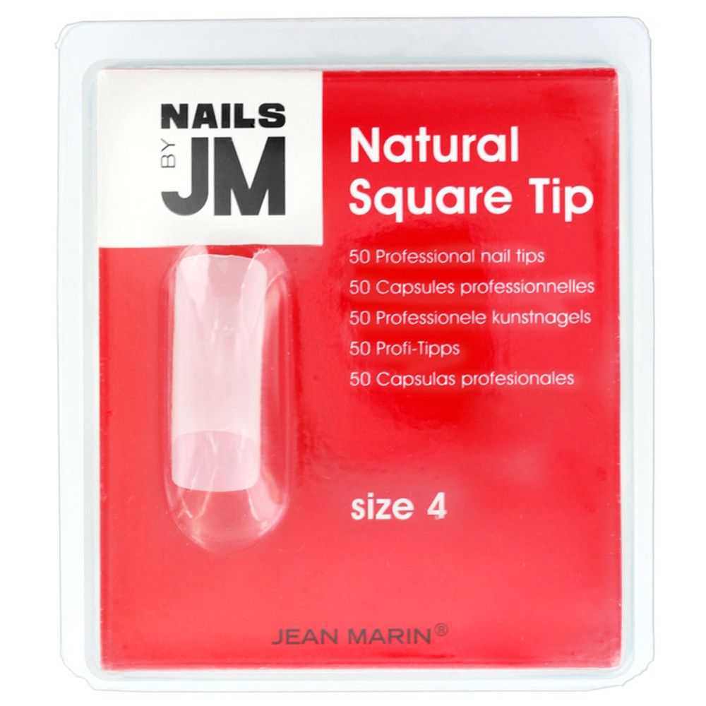 Jean Marin - Natürliche Quadratische Nagelkapseln 50 Stk - Größe 4