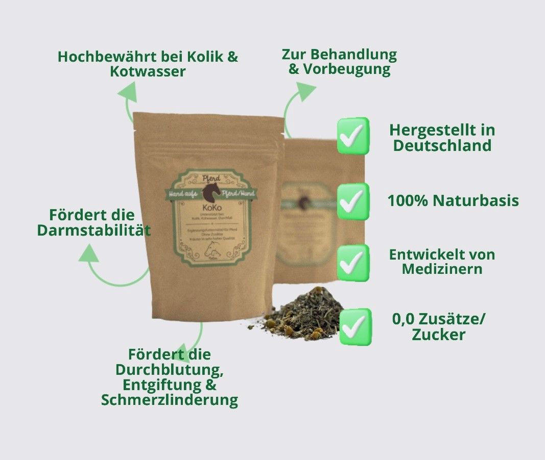 Hand aufs Pferd/Hund Kolik Kräuter KoKo