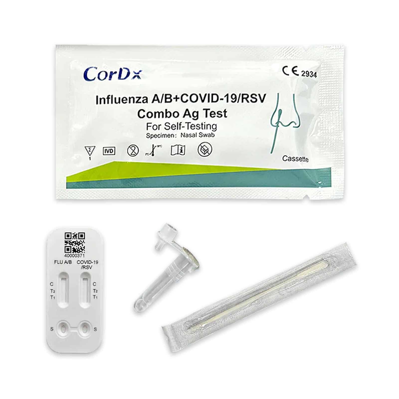 CorDx Kombi-Scnhelltest (Covid & Influenza Rsv) | Gratis parahealth Corona Tests 40 St