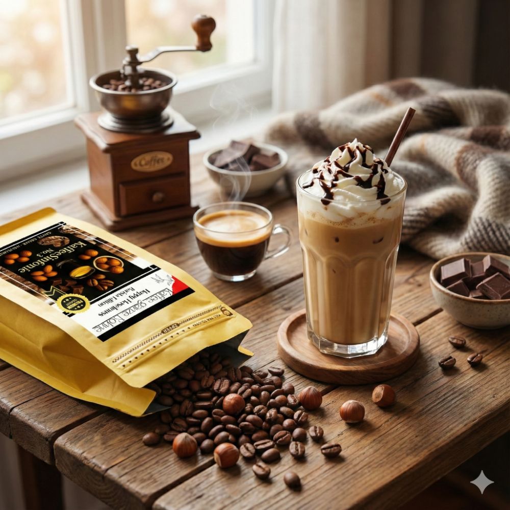 Linecase Haselnuss Kaffee ganze Bohne