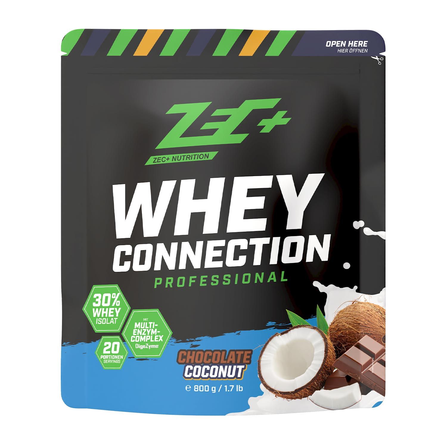 Zec+ Whey Connection Professional 800g Schoko-Kokos 800 g Pulver