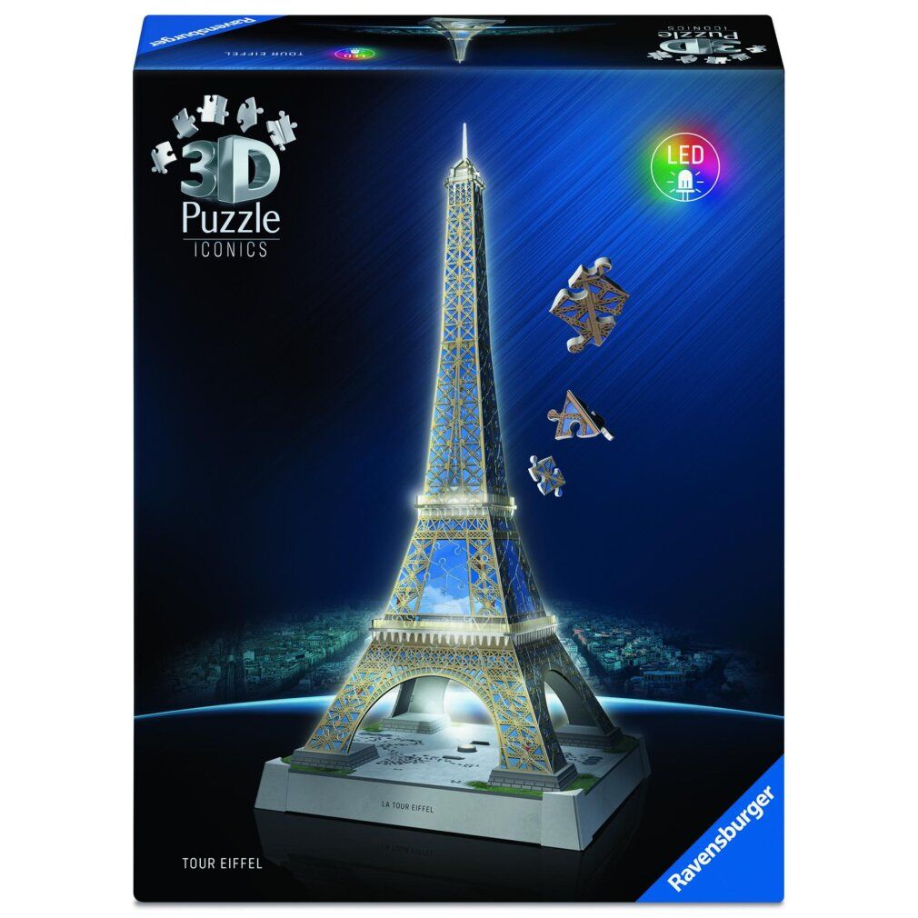 3D Puzzle Iconics: Eiffelturm - Mit Licht (216 Teile)