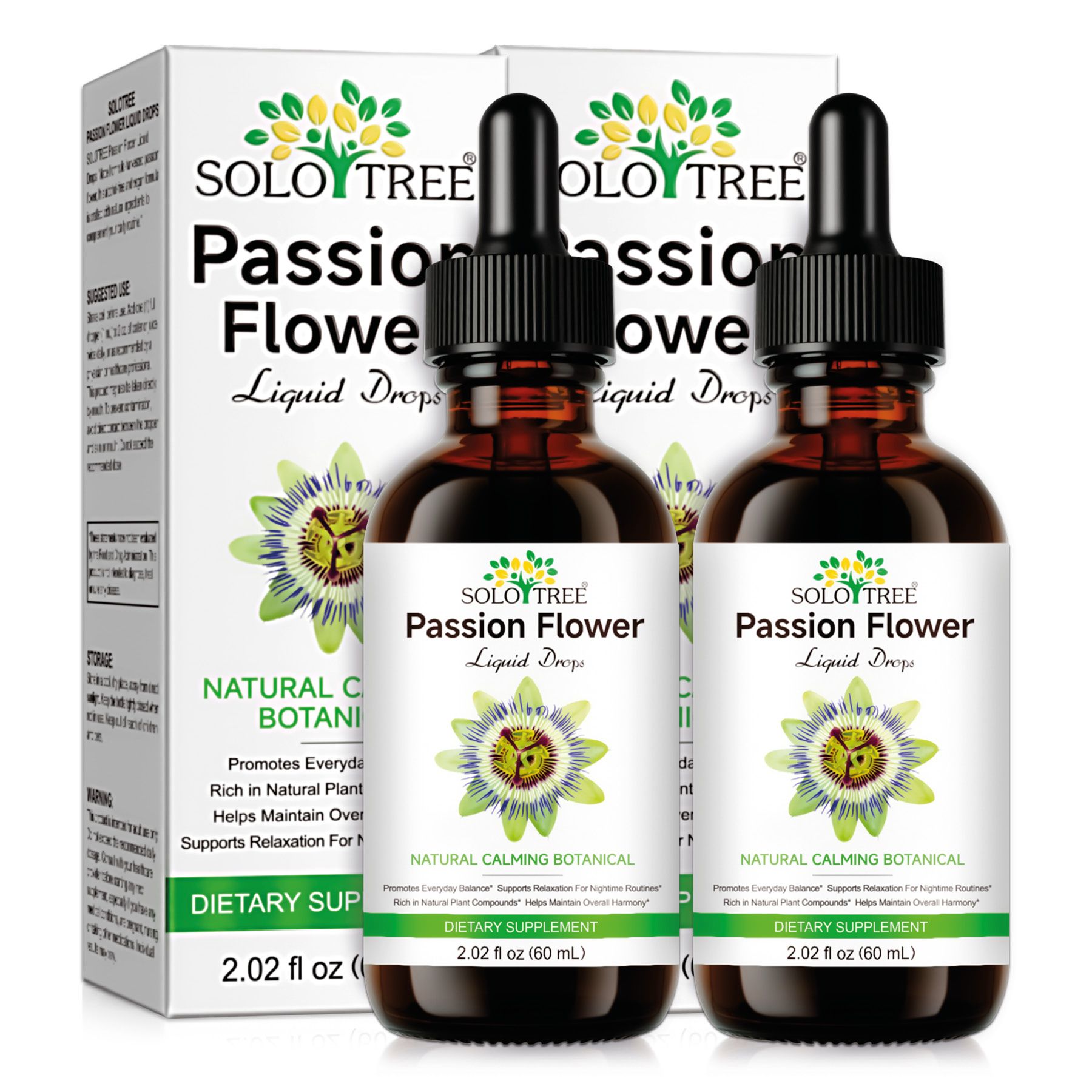 Aliver Passionsblume Tropfen für Ruhe Entspannung besseren Schlaf 2x60 ml