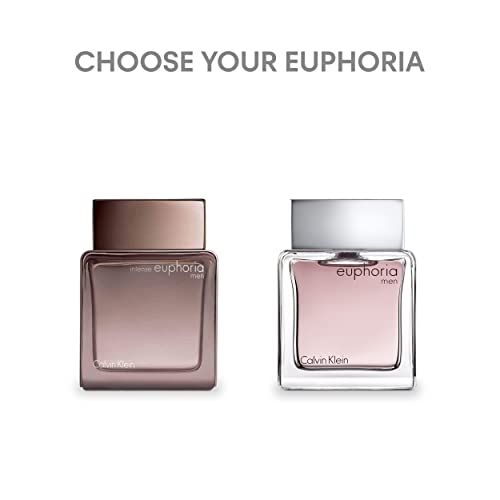Zwei Flakons. Links: brauner Flakon. Rechts: Flakon mit rosa Flüssigkeit. Aufschrift "euphoria men".