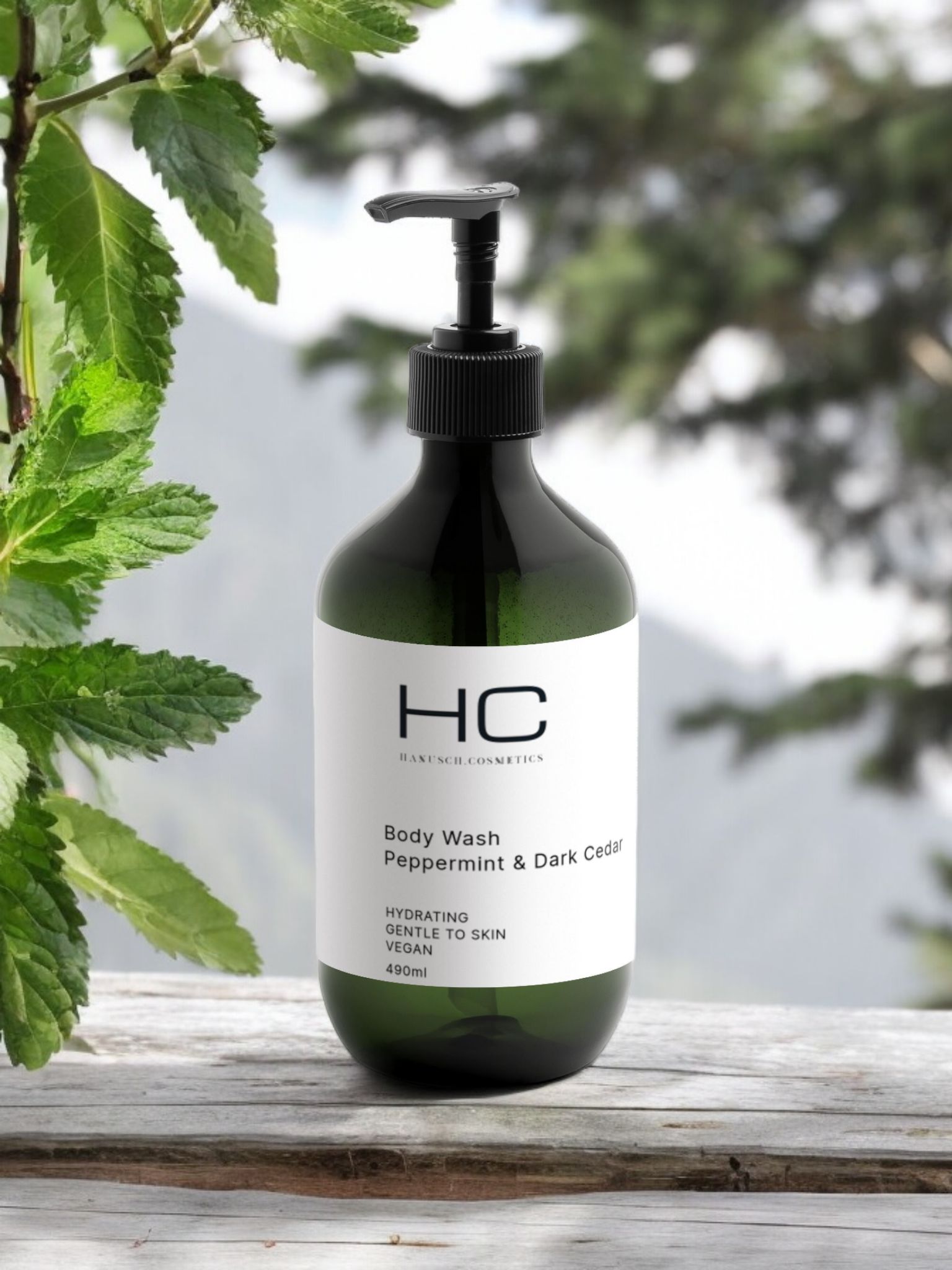 hanusch.cosmetics Body Wash Peppermint & Dark Cedar