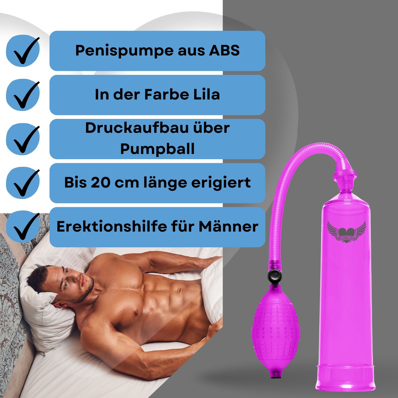 Lovelyness - Penispumpe mit Pumpgriff