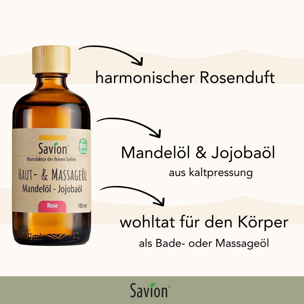 Savion Haut- & Massageöl Rose 100 ml Öl