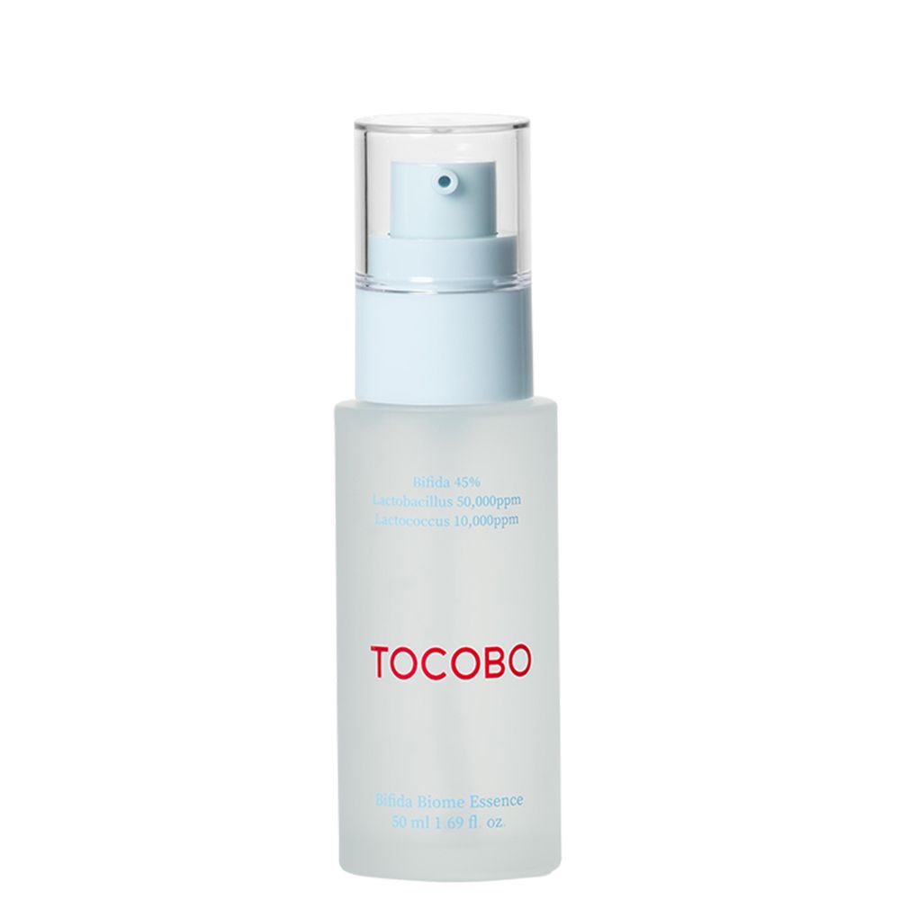 TOCOBO Bifida Biome Essence Flasche mit Pumpspender.