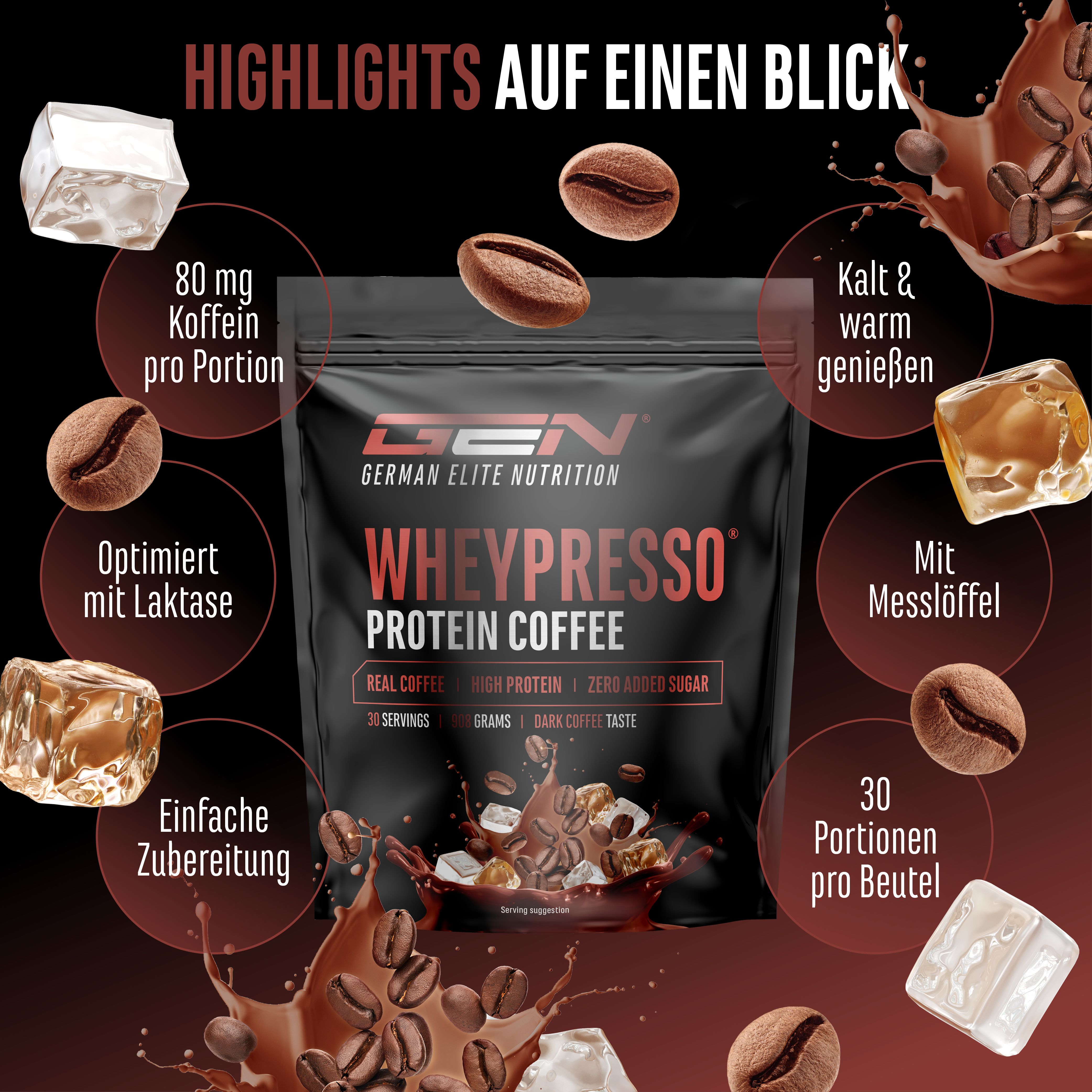 GEN Wheypresso Protein Kaffee