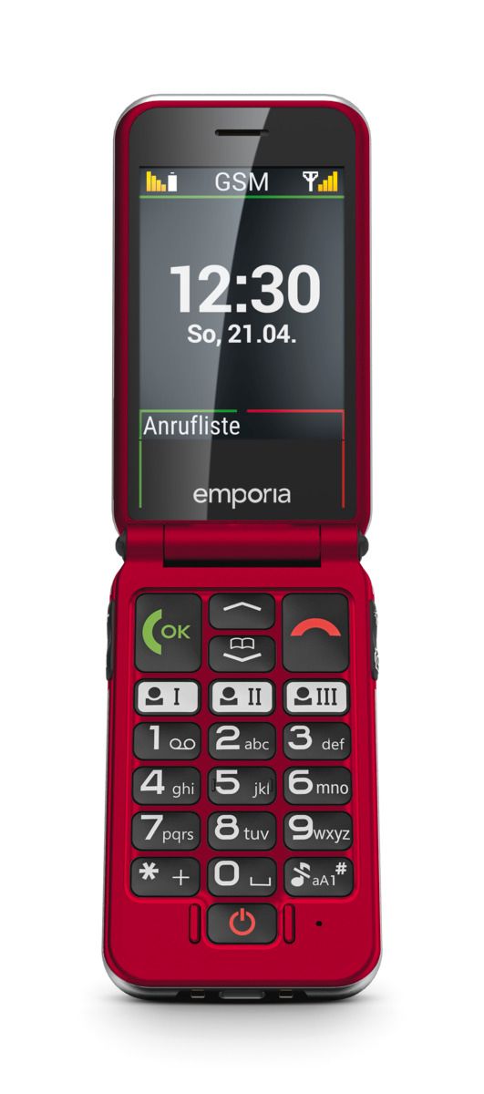 emporia JOY Senioren Klapptelefon rot 2G 128MB 2,8 Zoll 2MP Notruffunktion