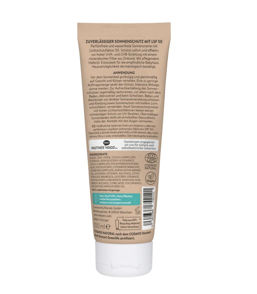 MABYEN Sonnencreme Baby und Kids LSF 50