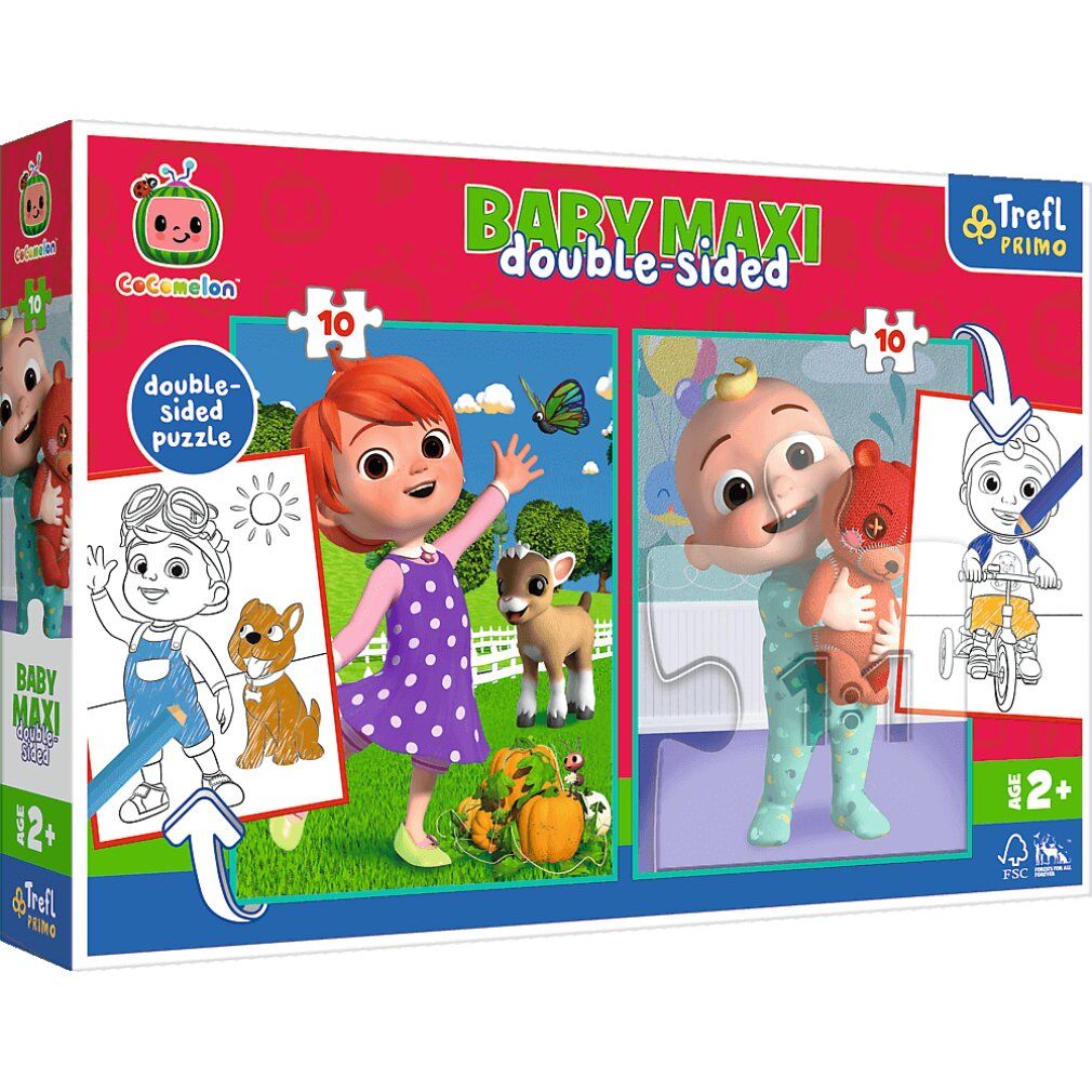Puzzle reversibile trefl Cocomelon: Amici baby maxi 2x10 pezzi