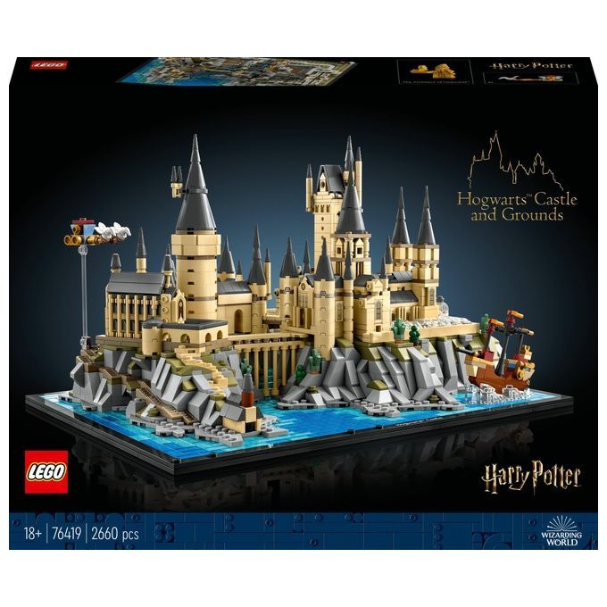 LEGO Harry Potter 76419 Castello e Parco di Hogwarts, Grande Set con Torre dell'Astronomia, Sala Gr