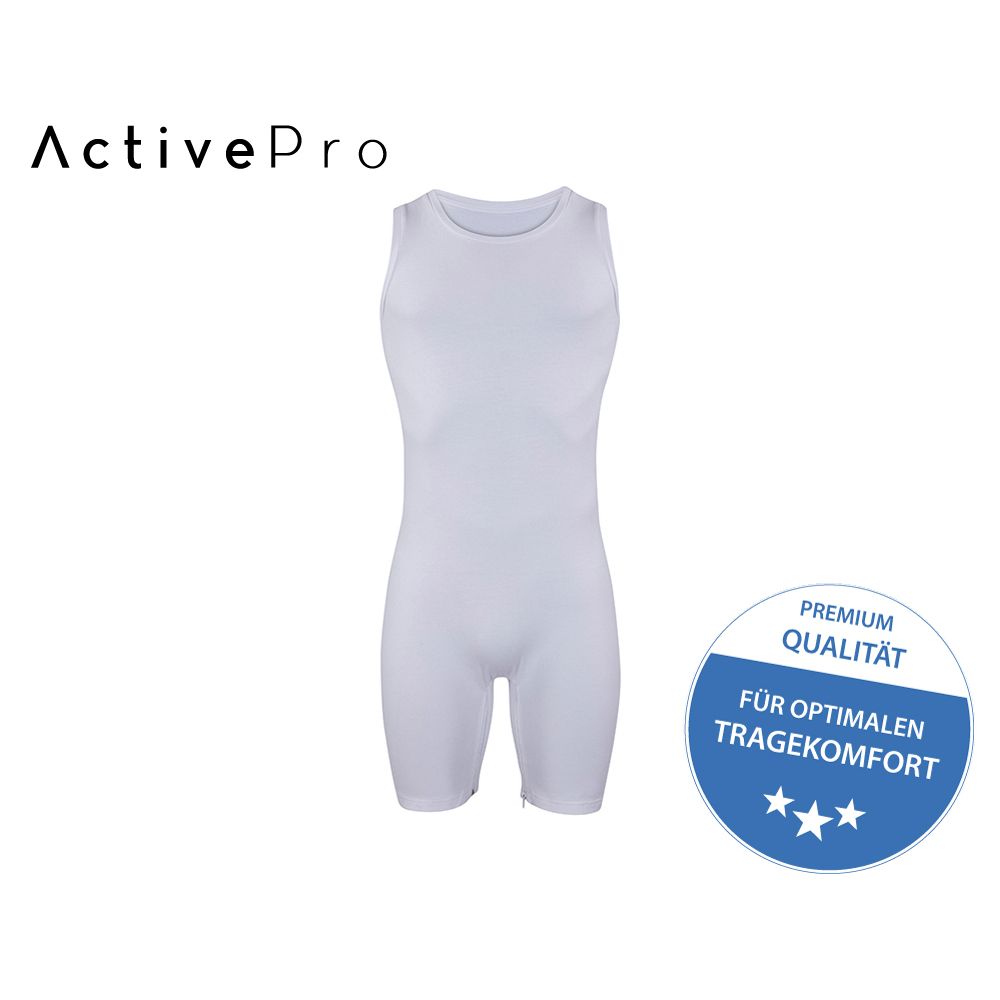 ActivePro Pflegebody ärmellos Beinreißverschluss