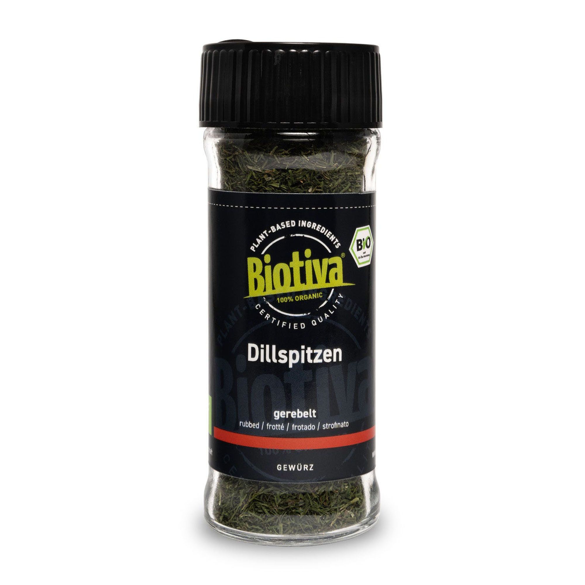 Biotiva Dillspitzen gerebelt Glasstreuer Bio 15 g
