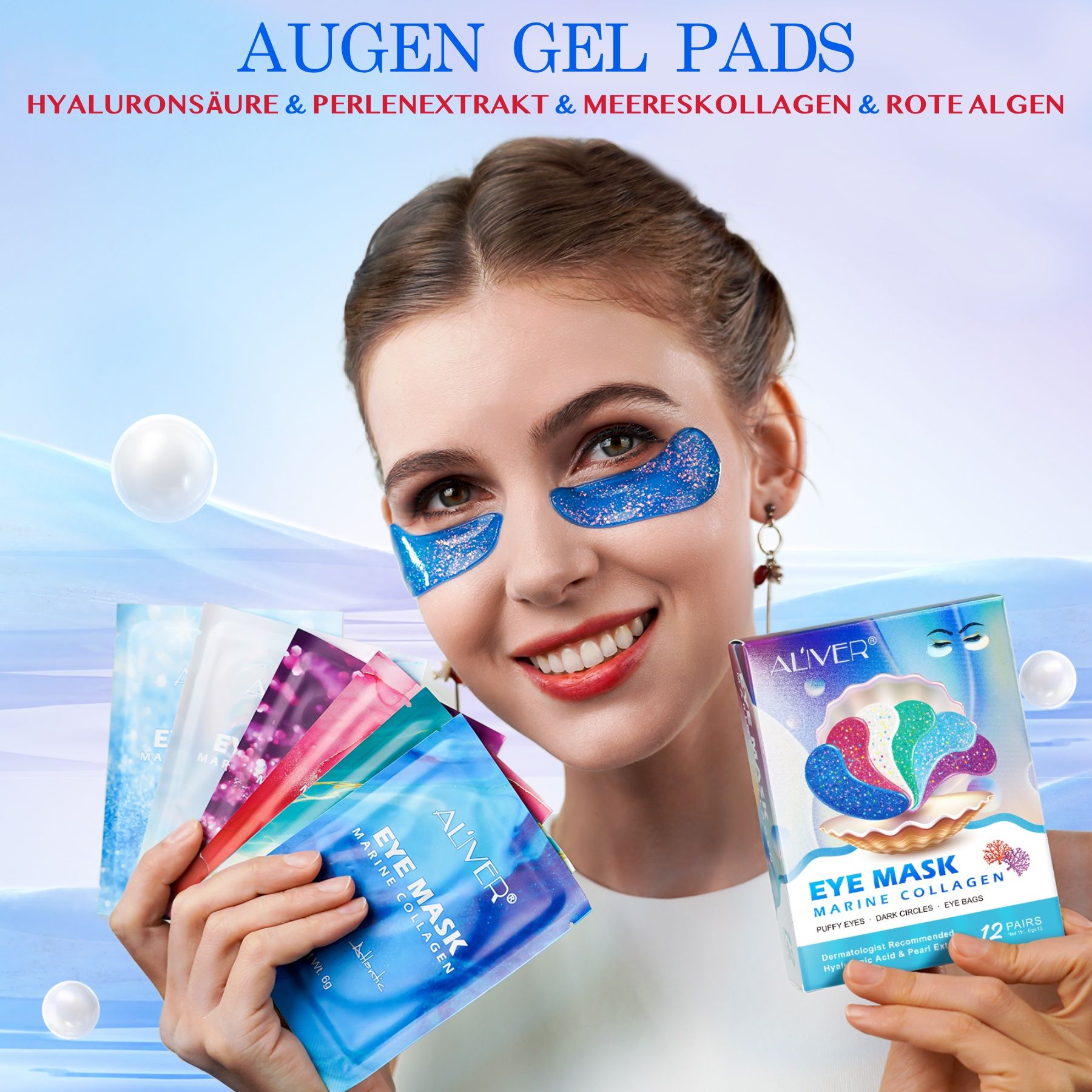 ALIVER Augenpads Anti Aging mit Hyaluronsäure