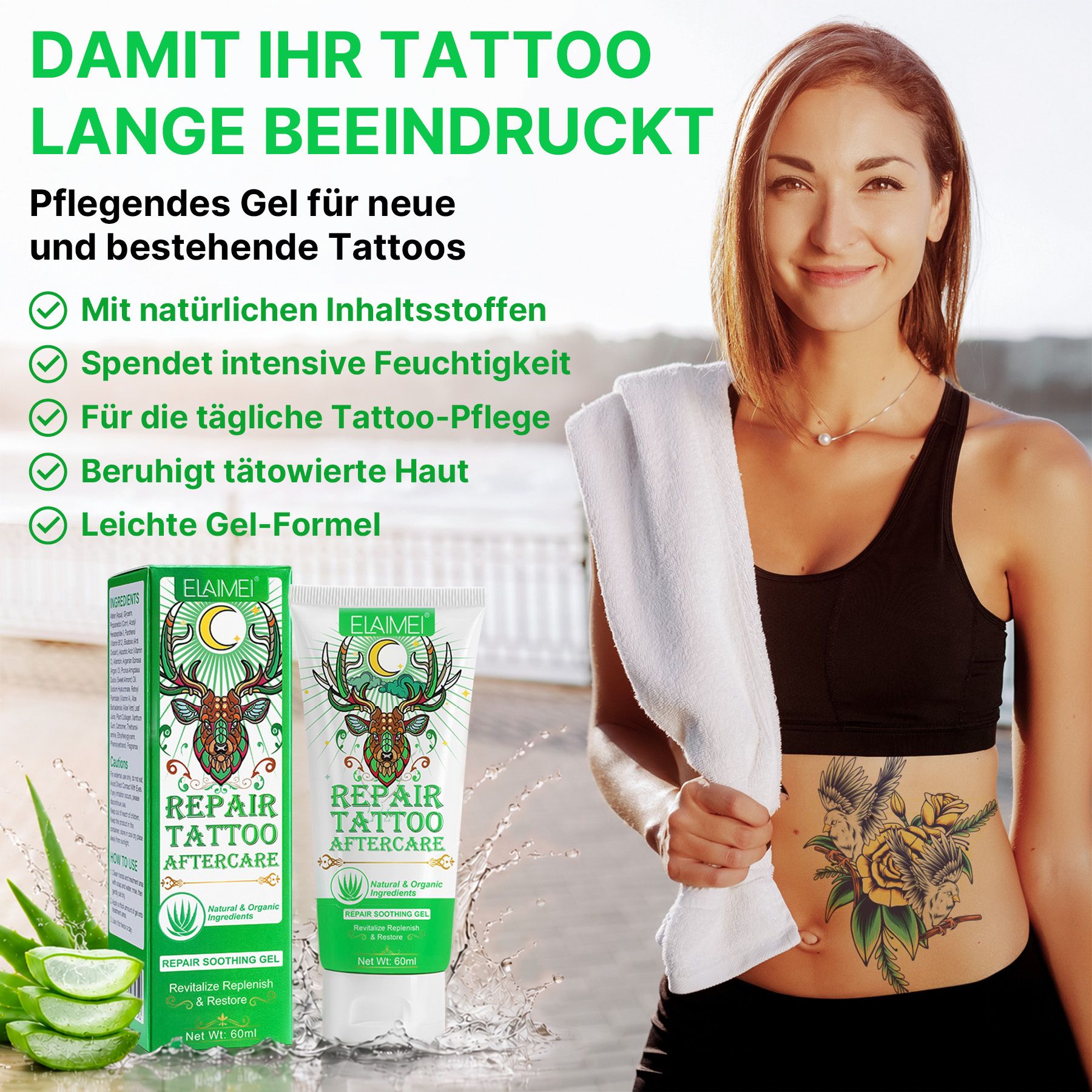 ALIVER Tattoocreme  für die Tattoopflege Aftercare
