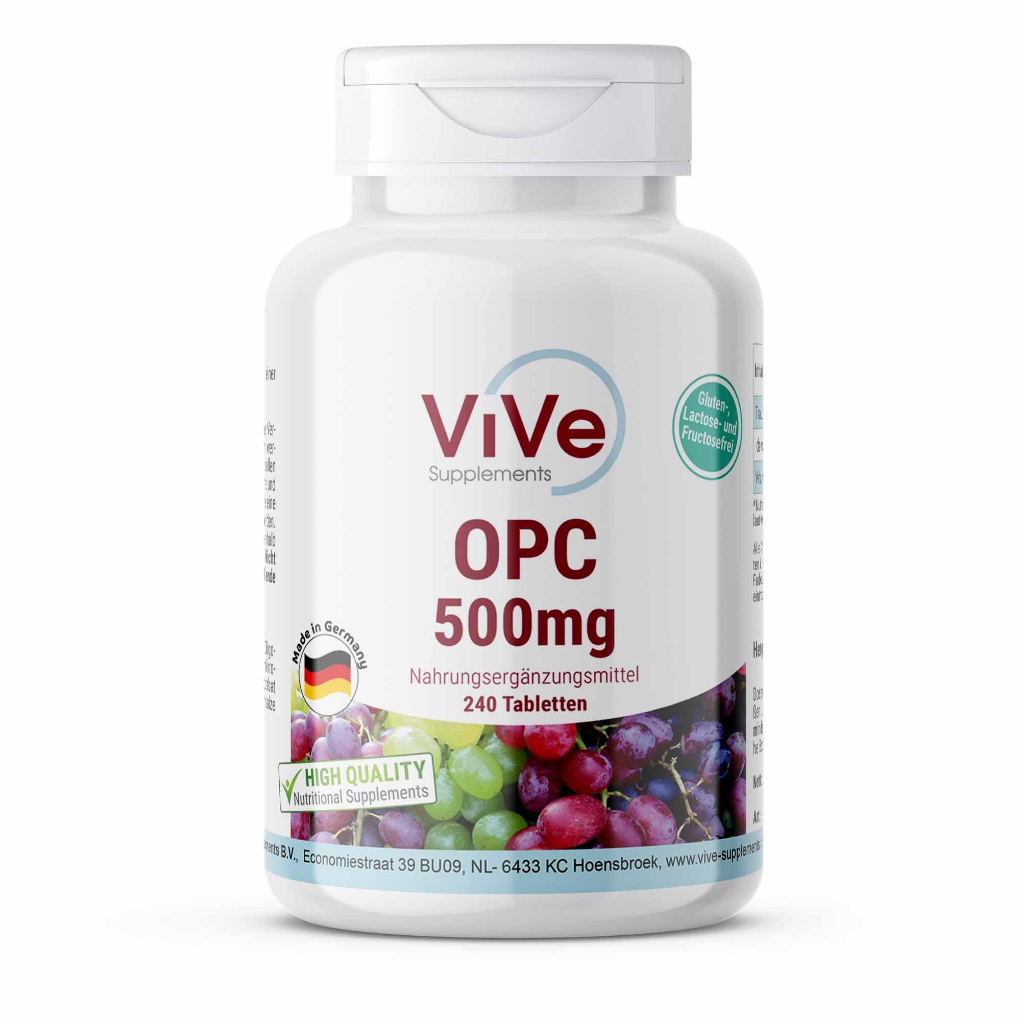 Vive Supplements | OPC 500mg 240 St