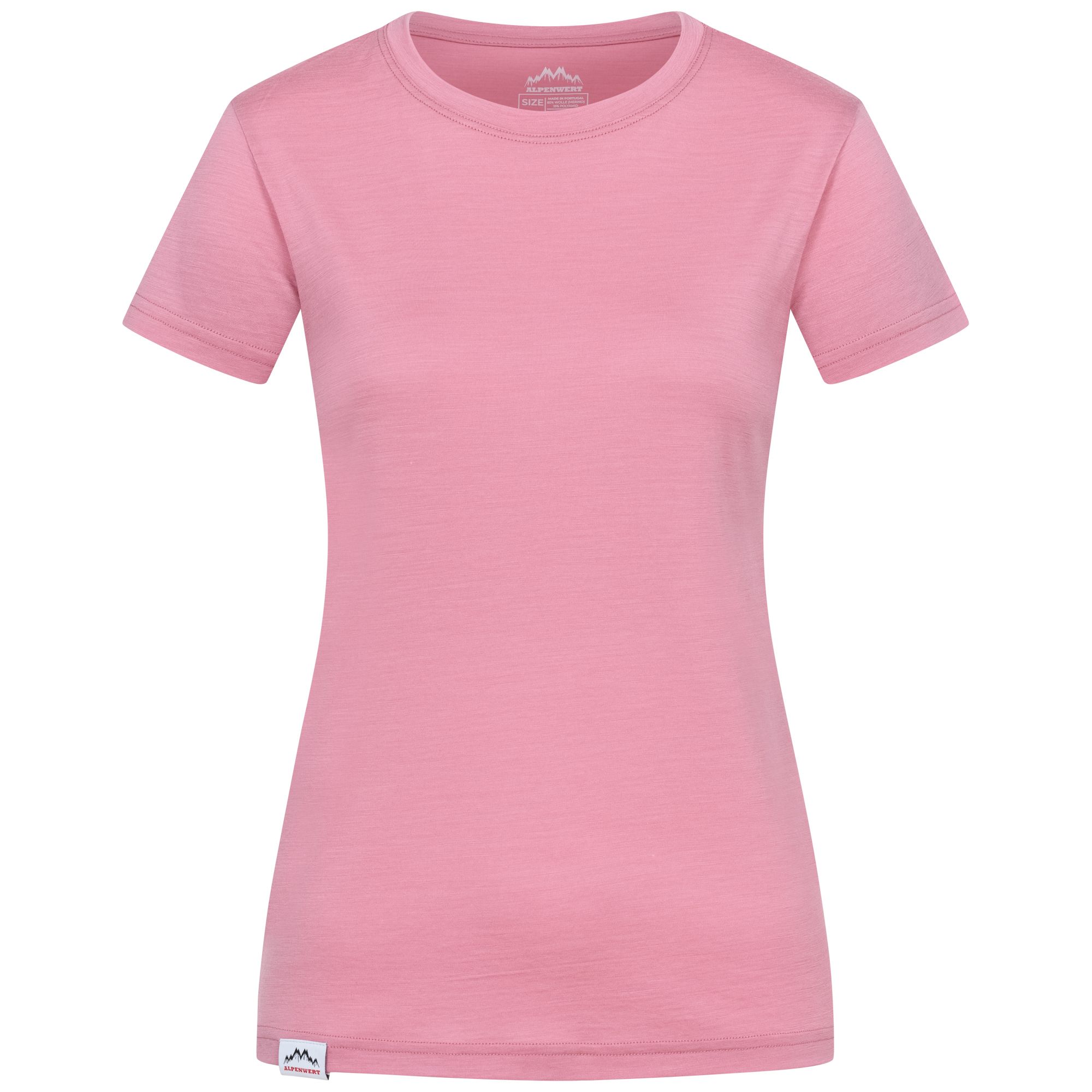 Alpenwert T-Shirt Damen Merino Rosa Lavendel L 4 St