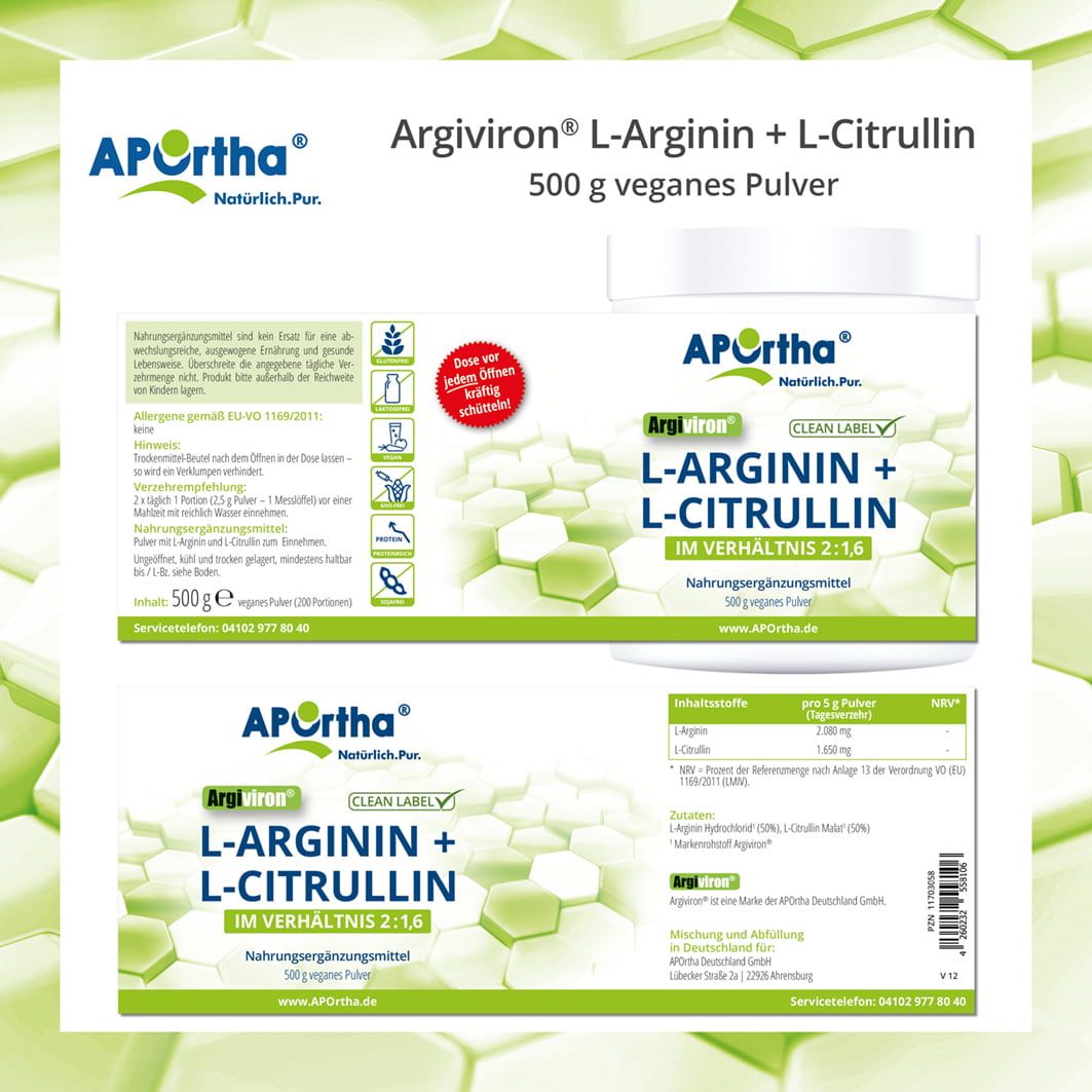 APOrtha® Argiviron® L-Arginin + L-Citrullin Pulver