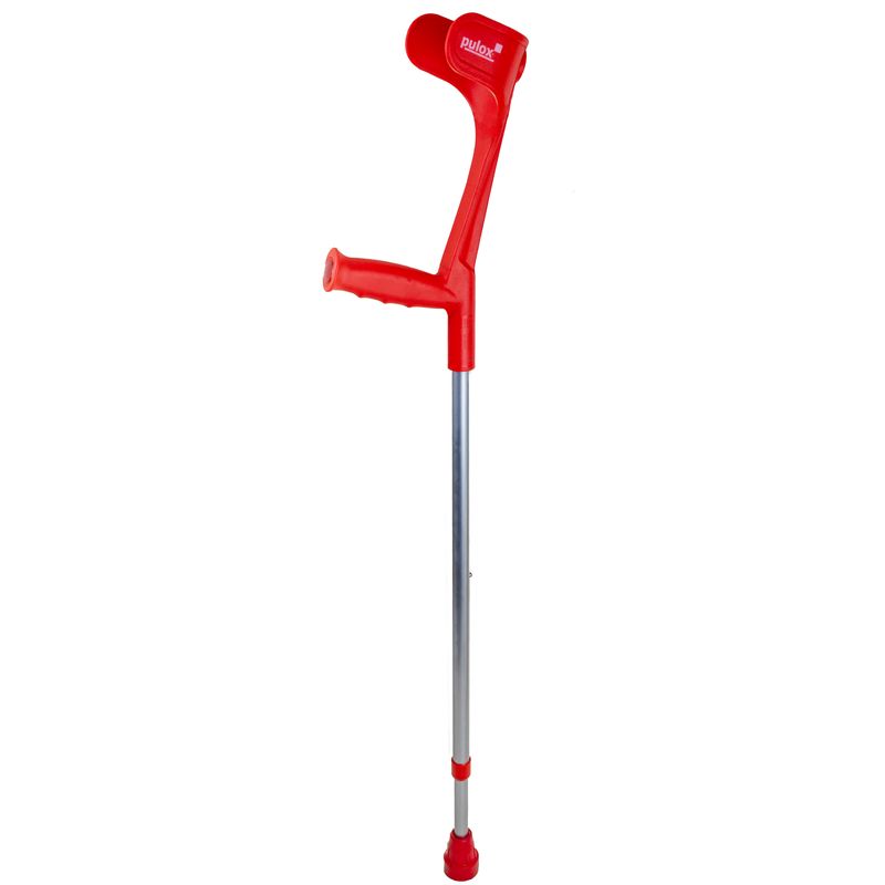 Krücke Rot Klassiker 140 Kg von Ossenberg mit Ergo Softgriff Gehhilfe pulox-Design
