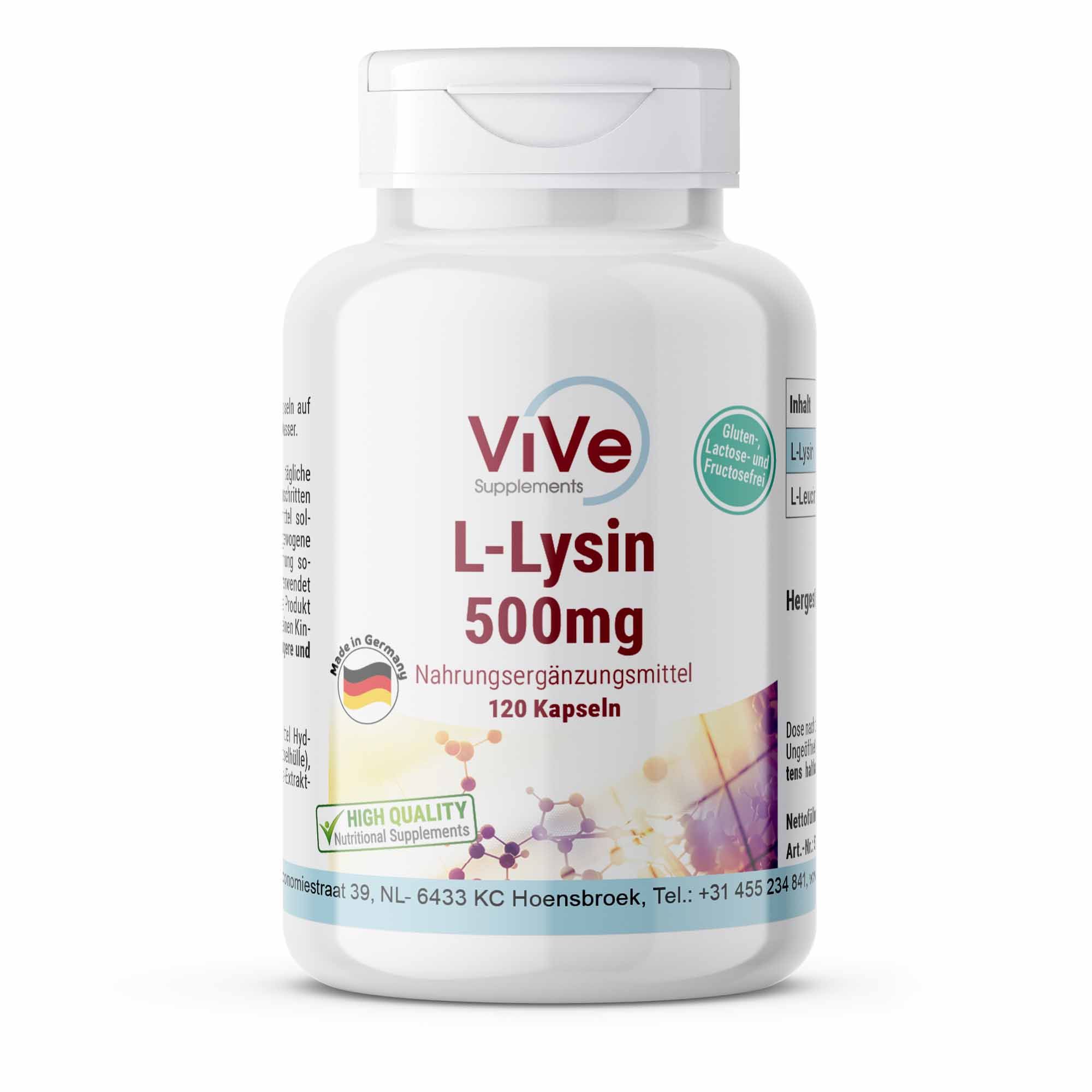 Vive Supplements | L-Lysin 1000mg 120 St