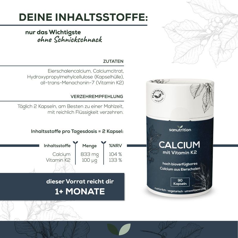 Sanutrition® - Calcium mit Vitamin K2