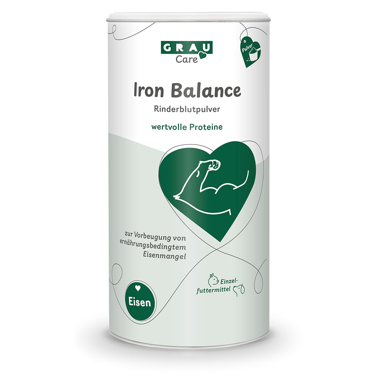 Grau Iron Balance Rinderblutpulver 600 g Pulver