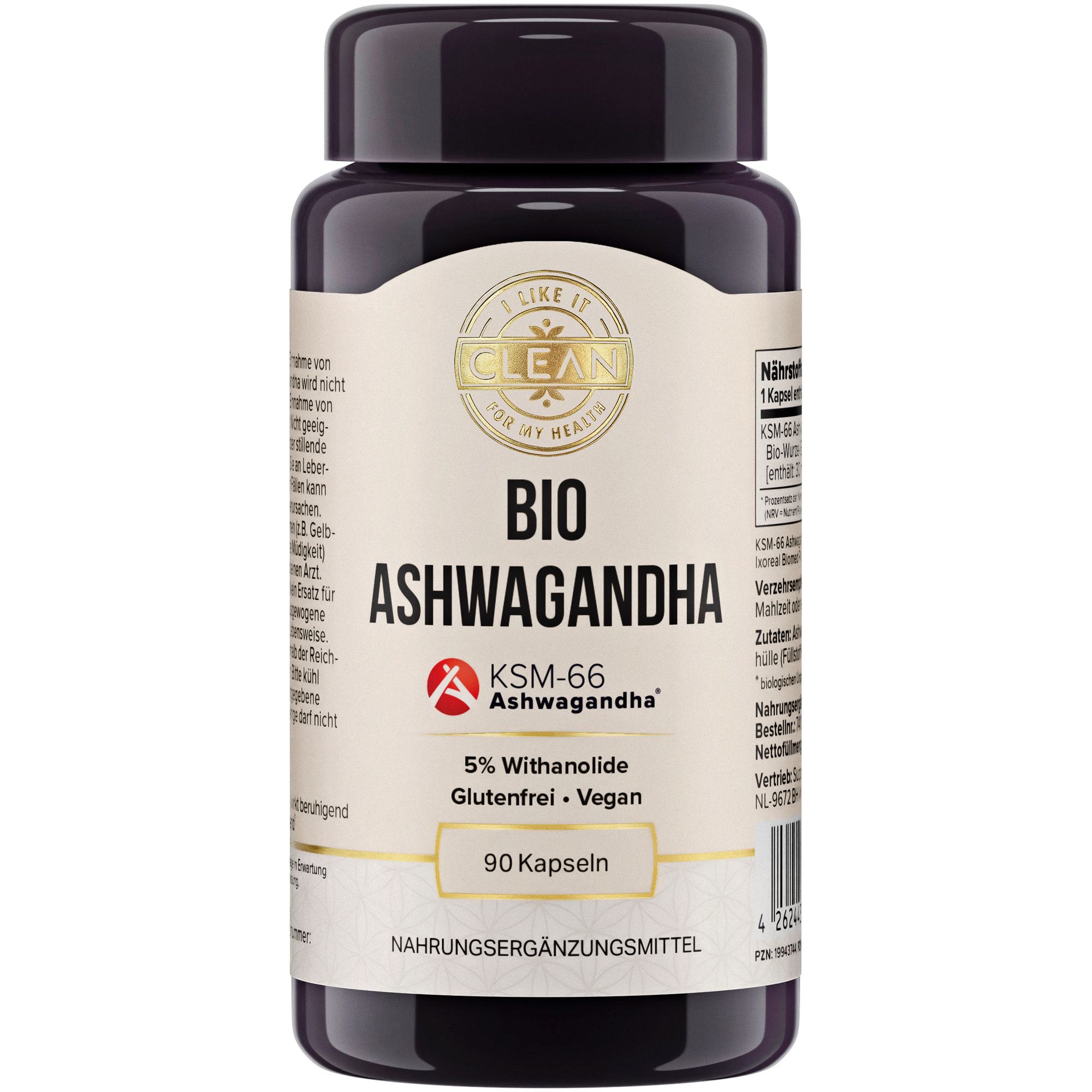 i-like-it-clean Ashwagandha Bio Wurzel-Extr. 600mg 90 St Kapseln